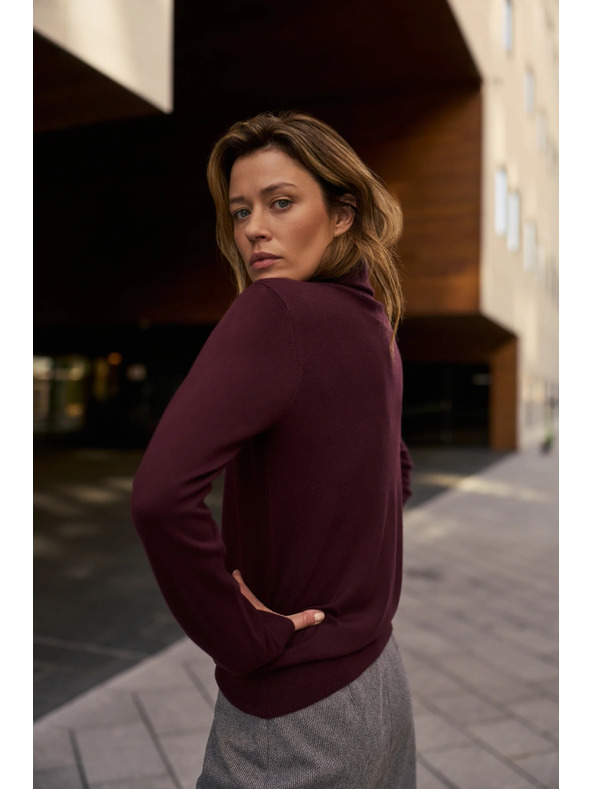 Moodo Glatki rollneck bordo Moodo