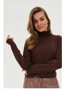 Moodo Pulover s rollnekom smeđi Moodo
