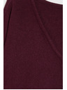 Moodo Pulover s V-izrezom vinsko crveni Moodo