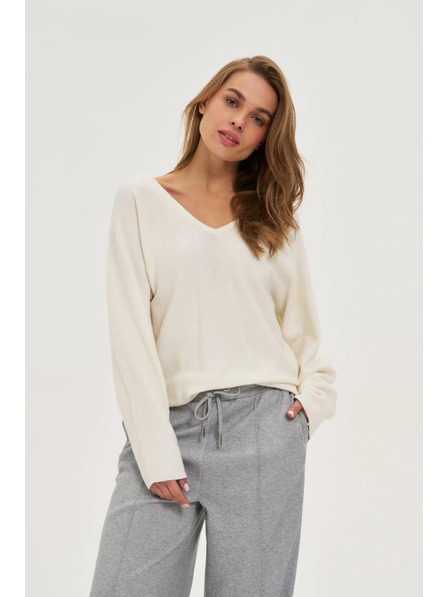 Moodo Pulover s V-izrezom ecru Moodo