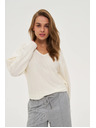 Moodo Pulover s V-izrezom ecru Moodo