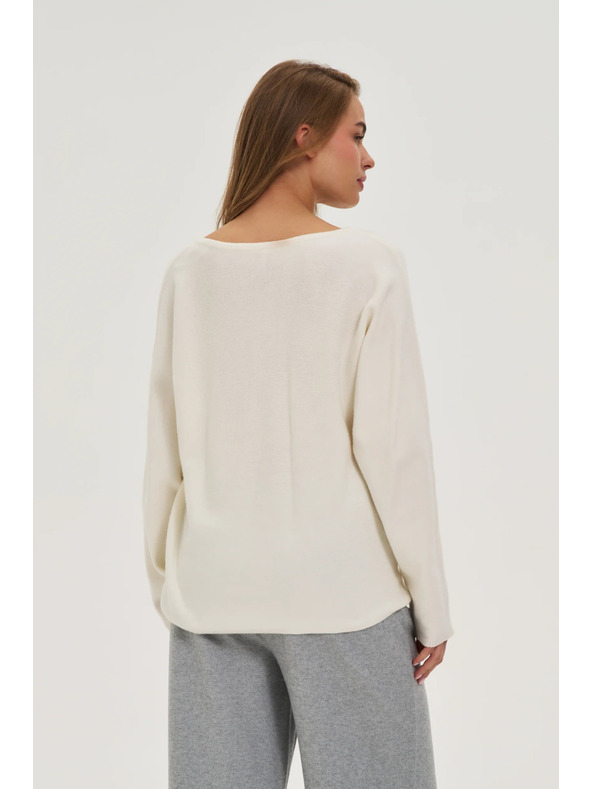 Moodo Pulover s V-izrezom ecru Moodo