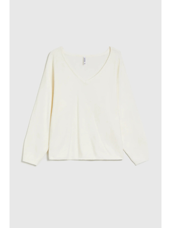 Moodo Pulover s V-izrezom ecru Moodo