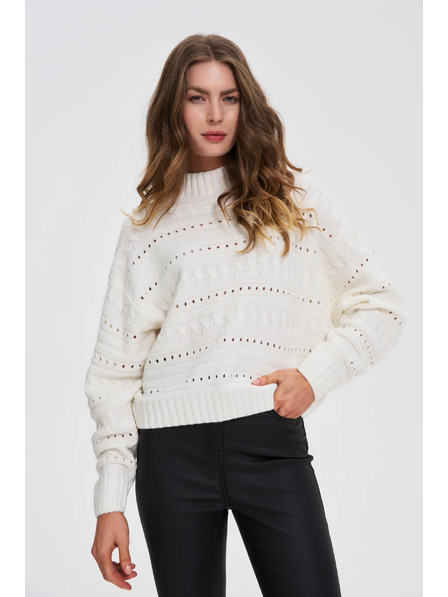Moodo Pulover s rollnekom bijeli Moodo