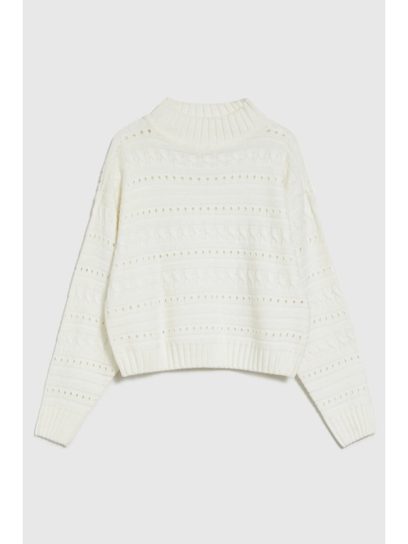 Moodo Pulover s rollnekom bijeli Moodo