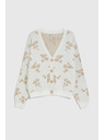 Moodo Bež kardigan s cvjetnim uzorkom Moodo