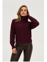 Moodo Pulover s rollnekom vinsko crveni Moodo