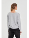 Moodo Sivi pulover s V-izrezom Moodo
