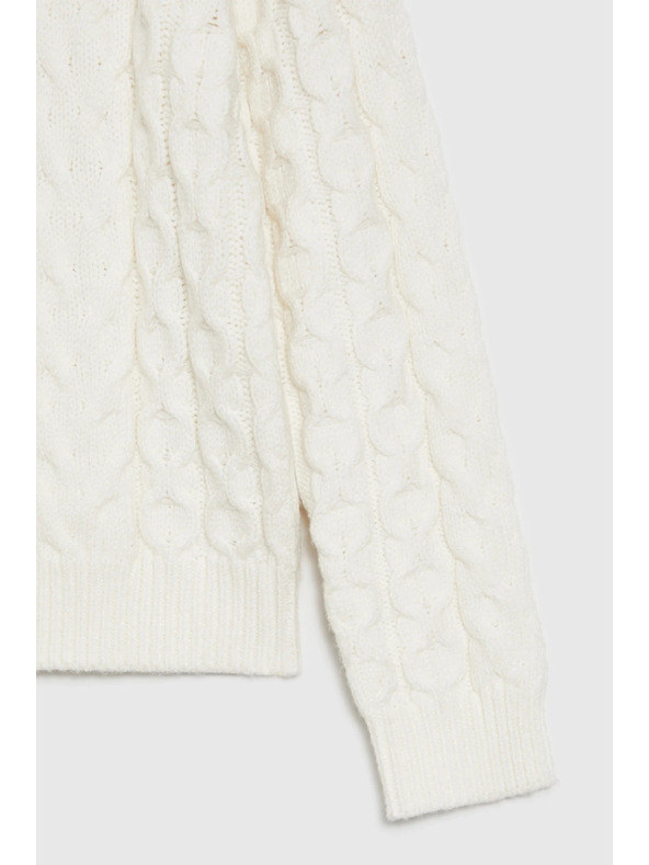 Moodo Pulover s ukrasnim pletenicama bež Moodo