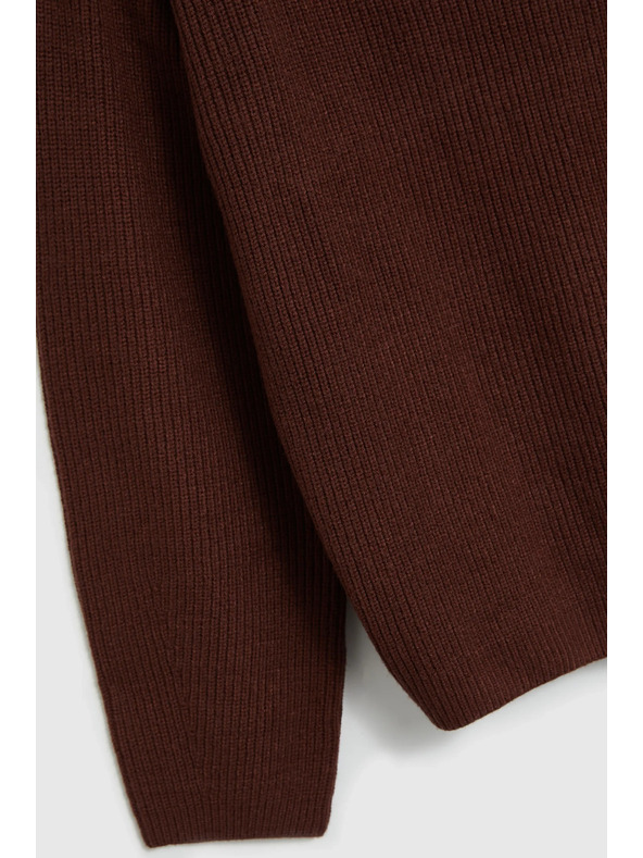 Moodo Jednostavni pulover smeđi Moodo