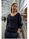 Moodo Jednostavni pulover tamno plavi Moodo