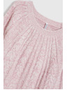 Moodo Ružičasti džemper s dekorativnim pletenicama Moodo