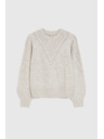Moodo Bež džemper s napuhnutim rukavima Moodo