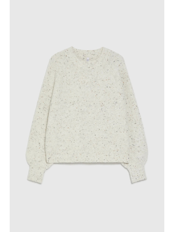 Moodo Ecru džemper jednostavnog kroja Moodo