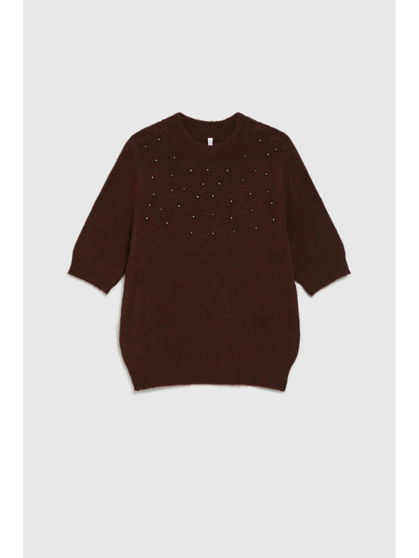 Moodo Vinsko crveni džemper s kratkim rukavima Moodo