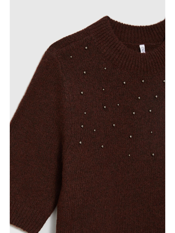 Moodo Vinsko crveni džemper s kratkim rukavima Moodo