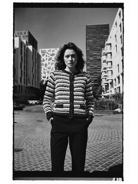 Moodo Crni prugasti kardigan Moodo