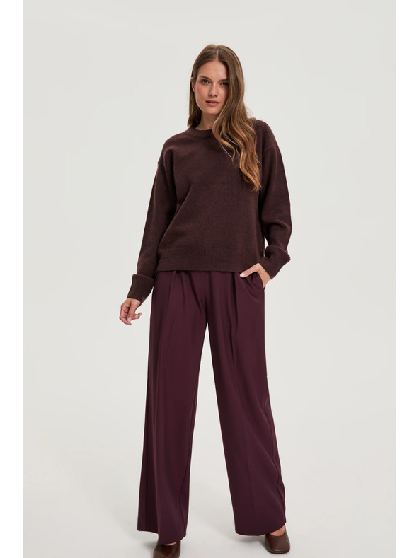 Moodo Glatki smeđi džemper Moodo