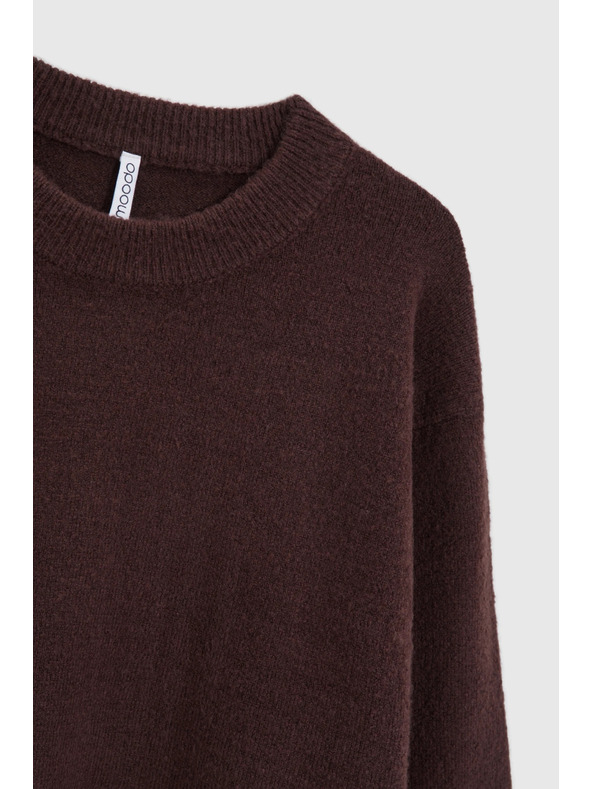 Moodo Glatki smeđi džemper Moodo