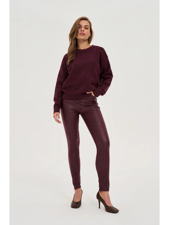 Moodo Glatki bordovski džemper Moodo