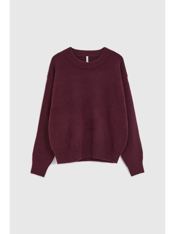 Moodo Glatki bordovski džemper Moodo