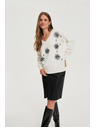 Moodo Bijeli džemper s šljokicama Moodo