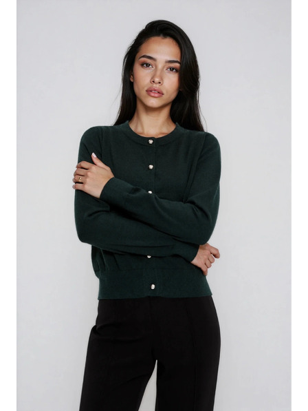 Moodo Tamnozeleni kardigan Moodo