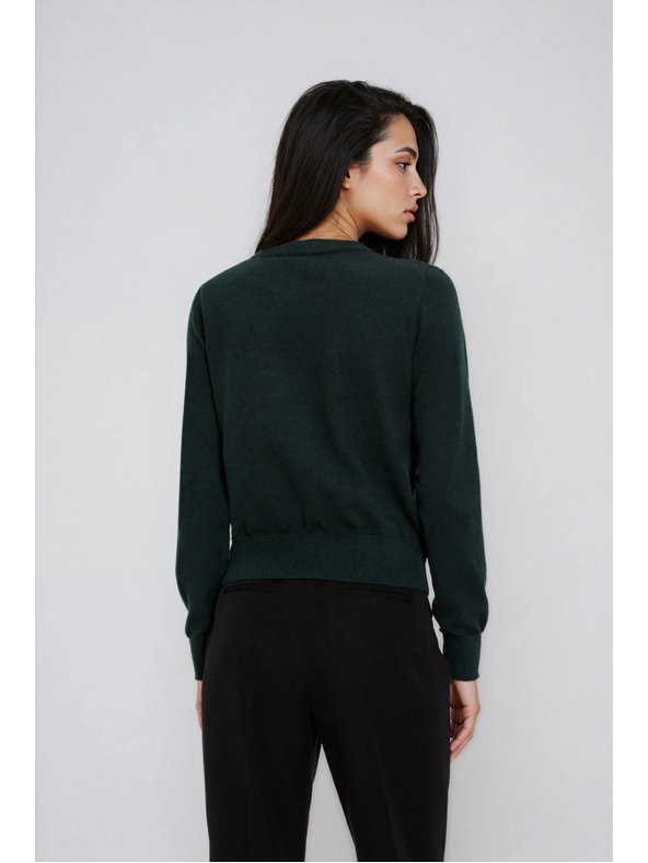 Moodo Tamnozeleni kardigan Moodo