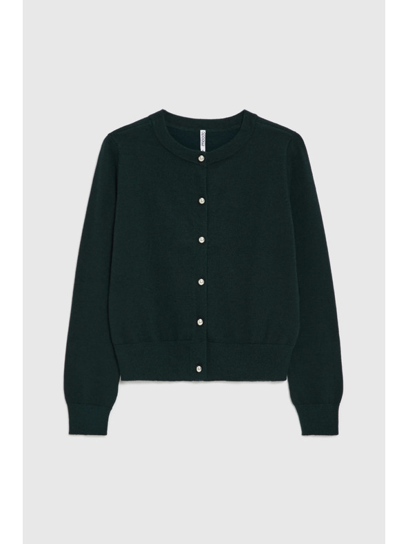 Moodo Tamnozeleni kardigan Moodo