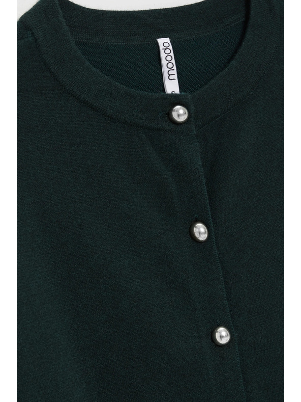 Moodo Tamnozeleni kardigan Moodo