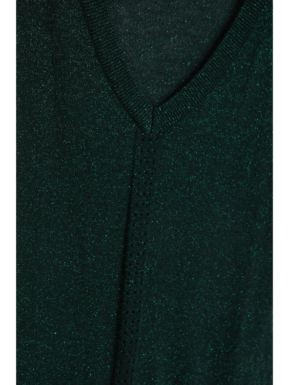 Moodo Zeleni džemper s metalnim vlaknom Moodo