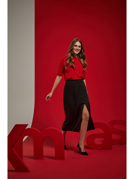 Moodo Crveni džemper s kratkim rukavima Moodo