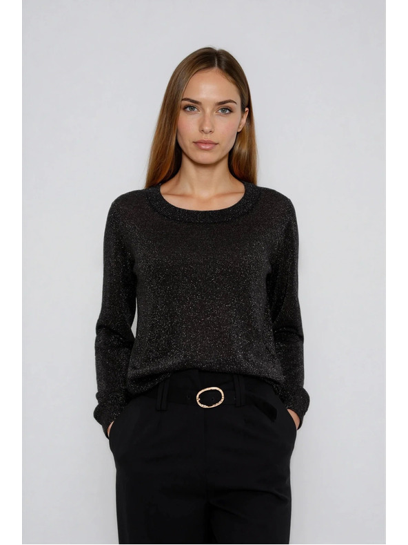 Moodo Viskozni džemper crni Moodo