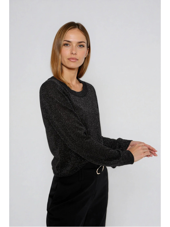 Moodo Viskozni džemper crni Moodo