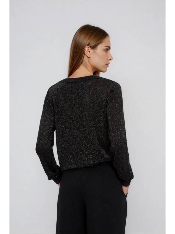Moodo Viskozni džemper crni Moodo