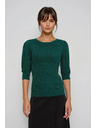 Moodo Zeleni džemper s napuhnutim rukavima Moodo