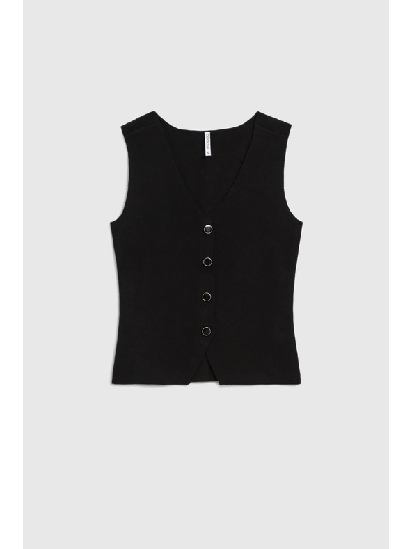 Moodo Pleteni crni prsluk Moodo