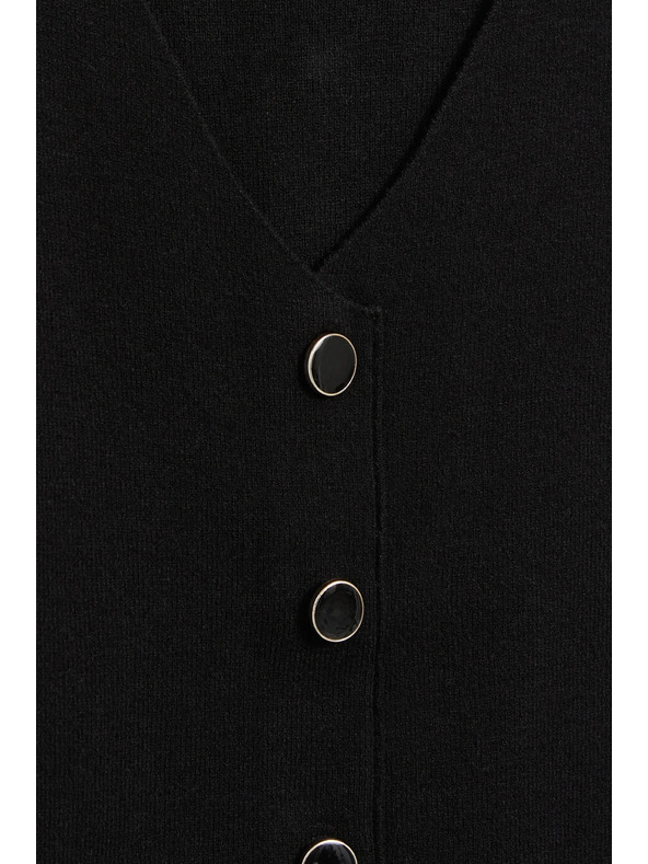 Moodo Pleteni crni prsluk Moodo