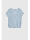 Moodo Svijetlo plavi džemper s kratkim rukavima Moodo