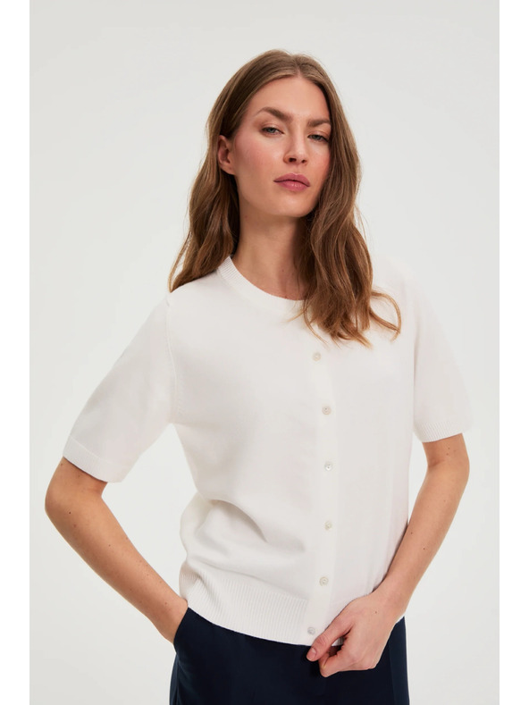 Moodo Džemper s kratkim rukavima bijeli Moodo