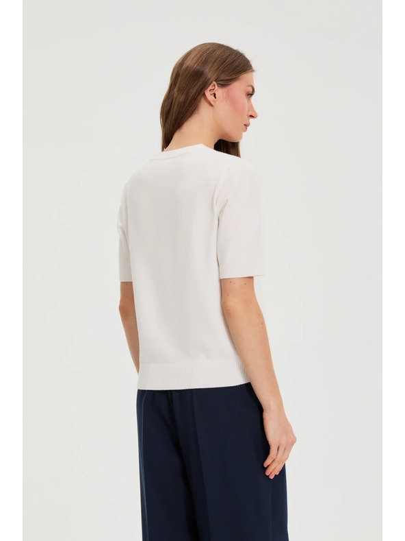 Moodo Džemper s kratkim rukavima bijeli Moodo