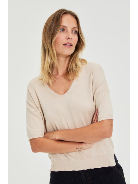 Moodo Pulover s kratkim rukavima bež Moodo