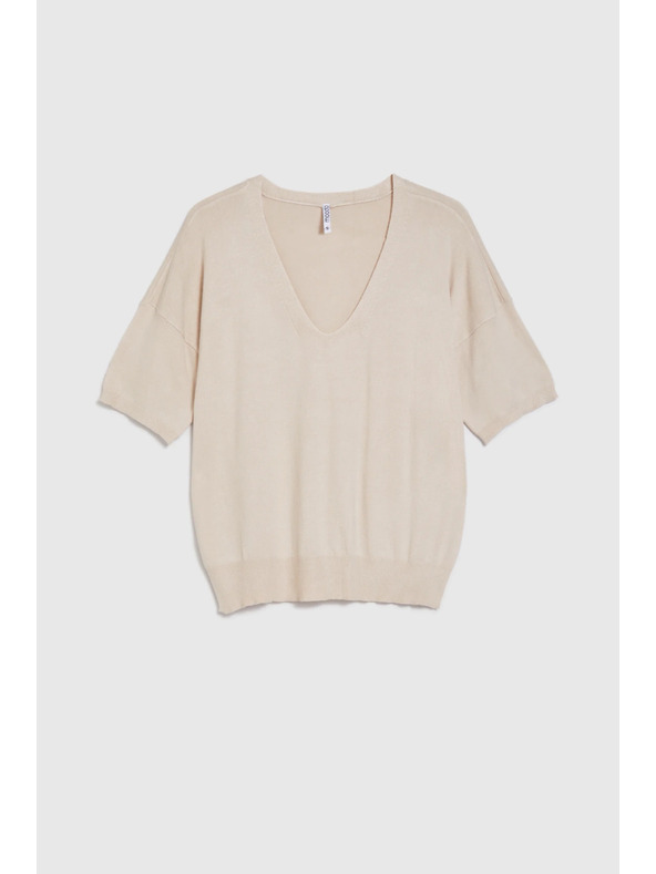 Moodo Pulover s kratkim rukavima bež Moodo