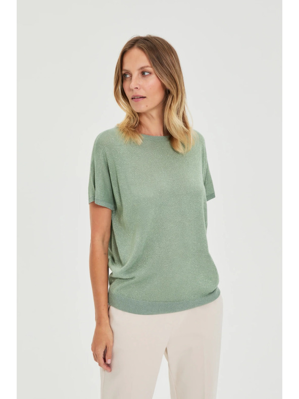 Moodo Viskozni džemper maslinast Moodo