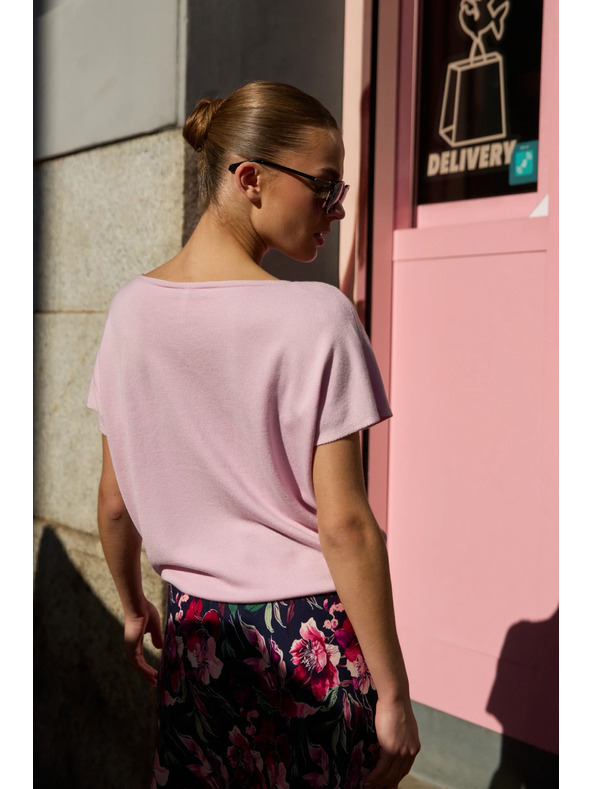 Moodo Tanki džemper ružičasti Moodo