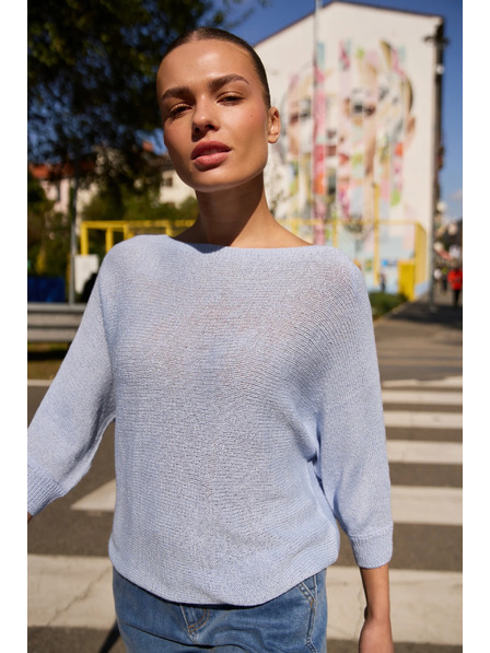 Moodo Tanki džemper plavi Moodo