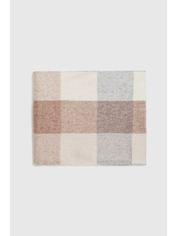 Moodo Šal u mrežasti uzorak bež Moodo