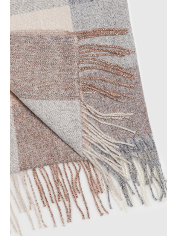 Moodo Šal u mrežasti uzorak bež Moodo