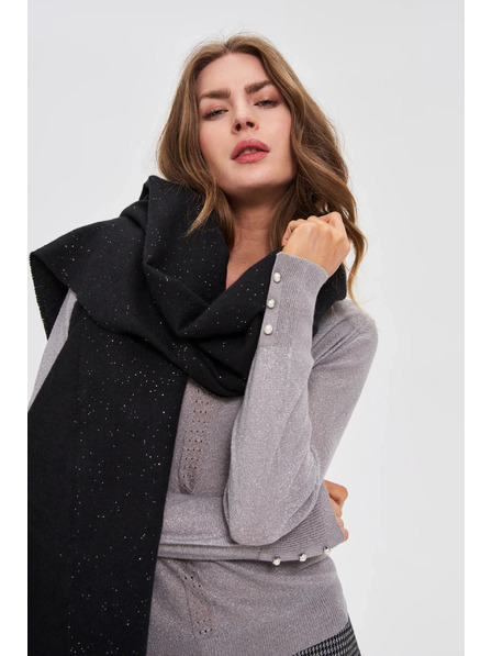 Moodo Glatki crni šal Moodo