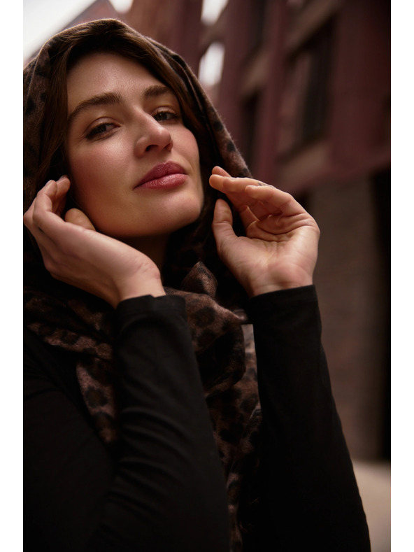 Moodo Šal u leopardjem uzorku smeđi Moodo